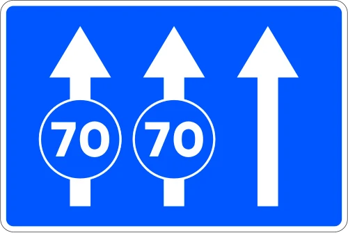 Lanes reserved for traffic based on minimum speed