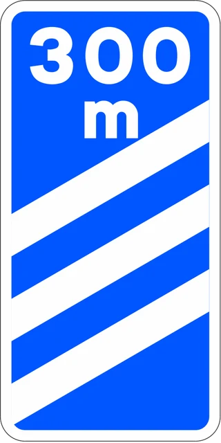 Exit countdown marker (300 m)