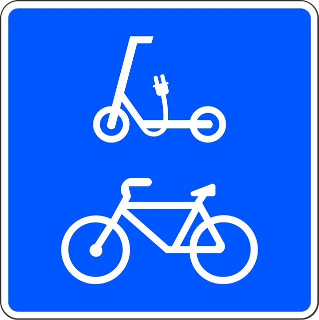 Route reserved for cycles and personal mobility devices