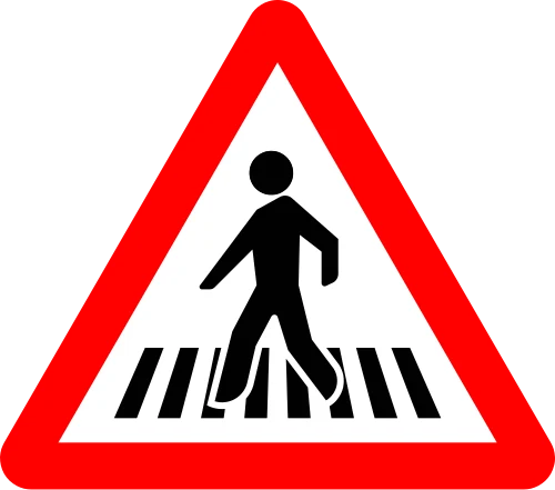 Pedestrian crossing ahead