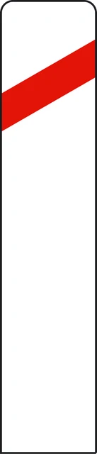 Countdown marker close to level crossing or swing bridge (right-hand side)
