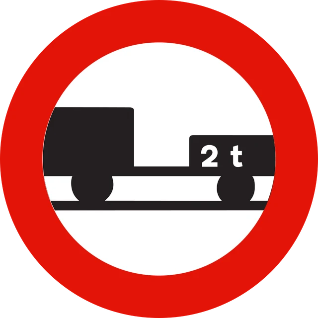 No motor vehicles with trailers except single-axle trailers