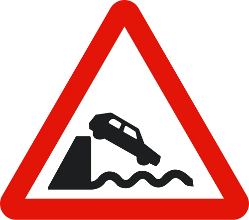 Quayside or riverbank ahead