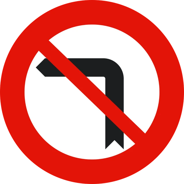No left turn