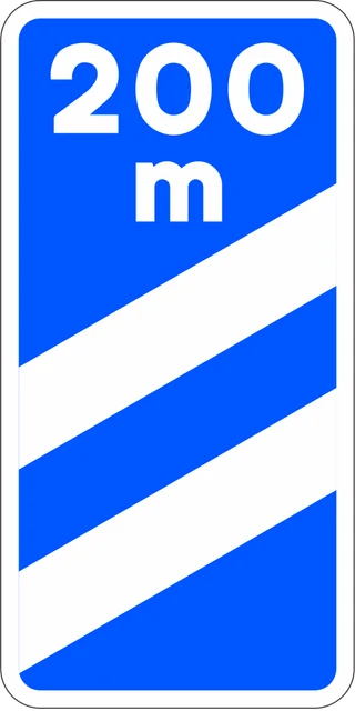 Exit countdown marker (200 m)