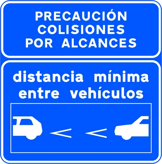 Minimum following distance on motorway or dual carriageway