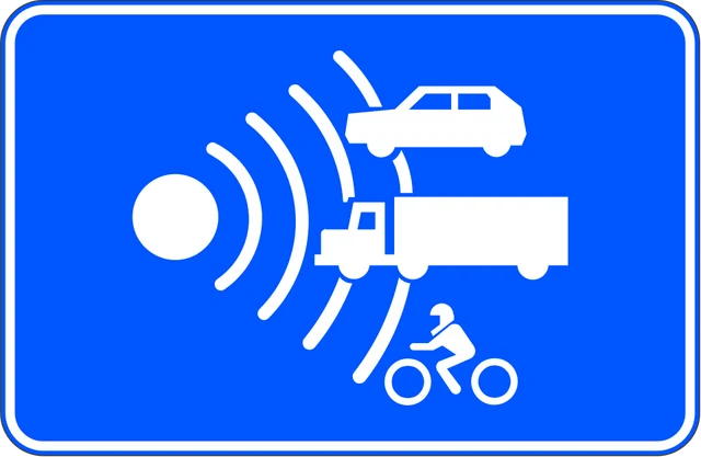 Speed camera ahead on motorway or dual carriageway