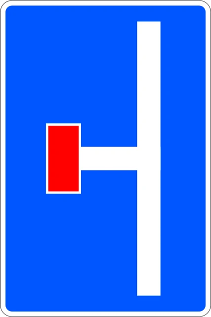 Cul-de-sac (no through road on right)