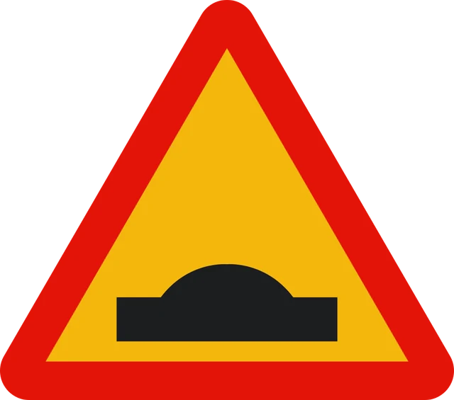 Road hump ahead (roadworks)
