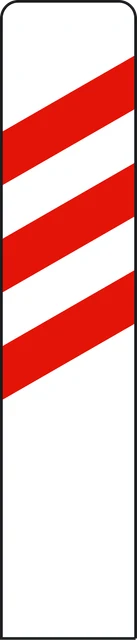 Level crossing or movable bridge countdown marker: full distance (right-hand side)