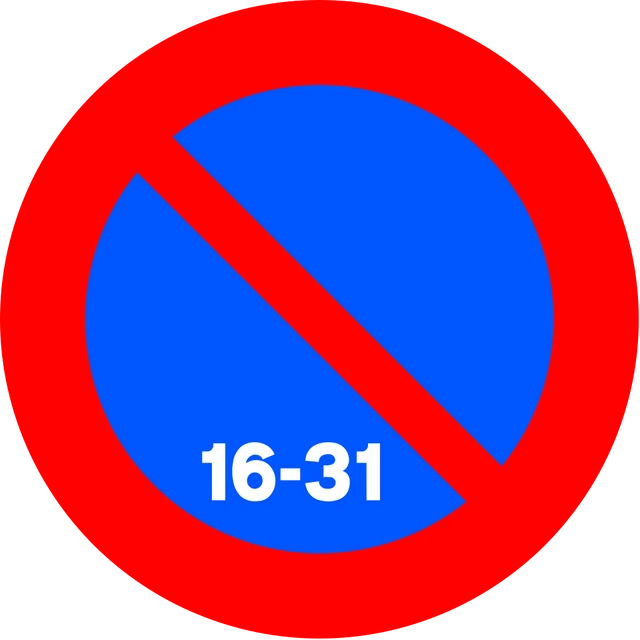 No parking on the second fortnight of the month