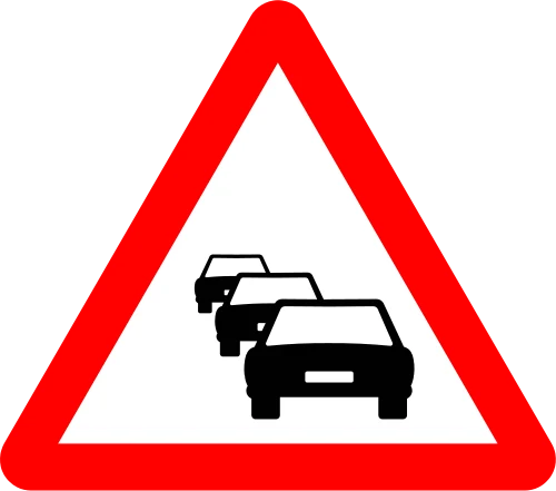 Traffic queues ahead