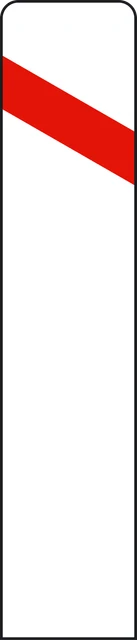 Countdown marker for level crossing or swing bridge: third marker (left side)