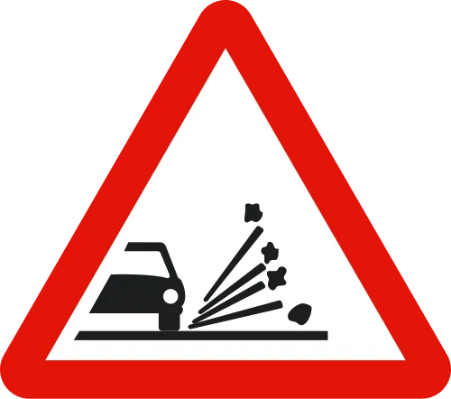 Loose chippings ahead