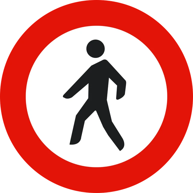 No pedestrians