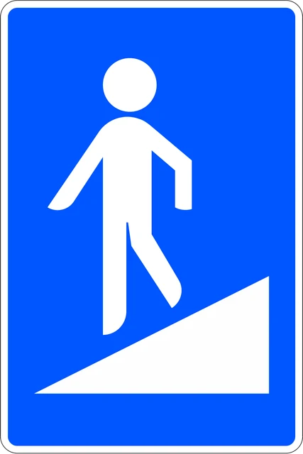 Pedestrian subway with ramp
