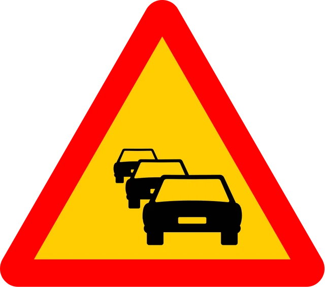Traffic queues likely ahead (roadworks)