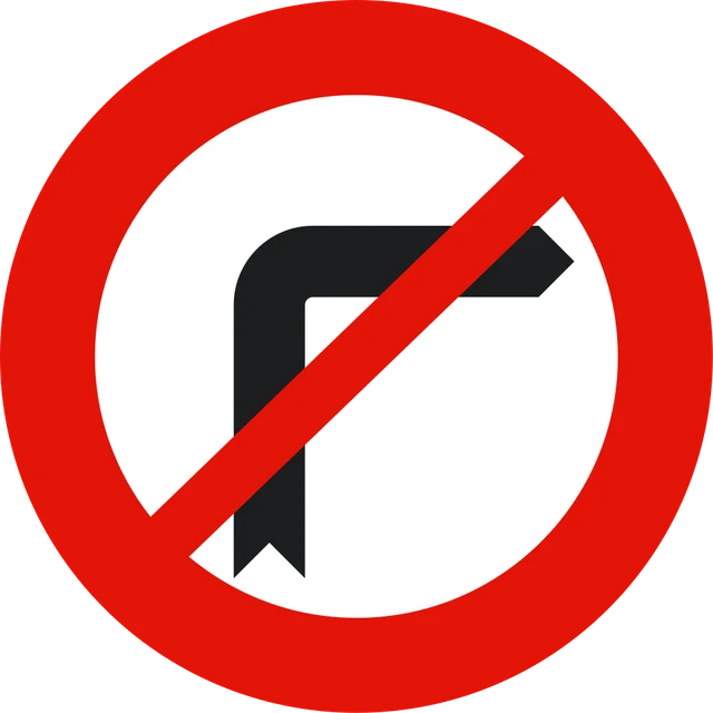 No right turn