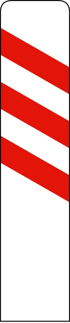 Approach to level crossing, swing bridge or quayside (left side - 100m countdown marker)