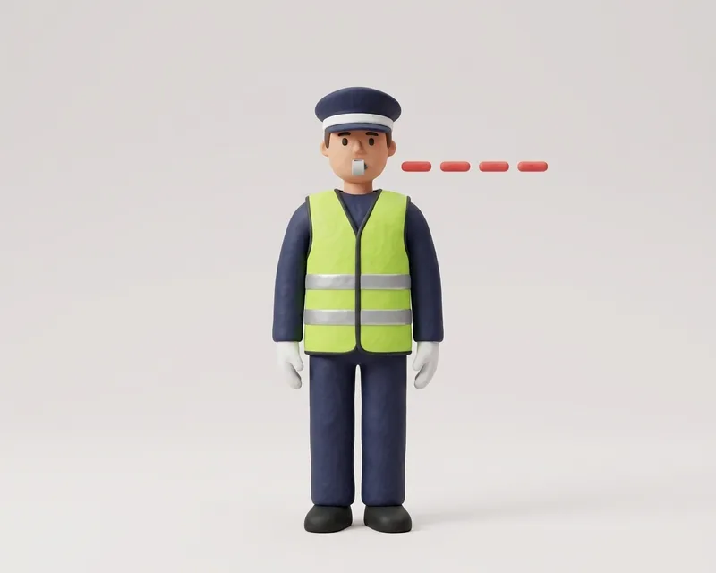 Series of short, sharp whistle blasts
