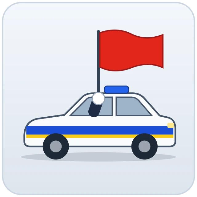 Bandera roja. A partir del paso del vehículo que la lleva, la calzada queda temporalmente cerrada a todos, salvo a quienes van acompañados o escoltados por los agentes.
