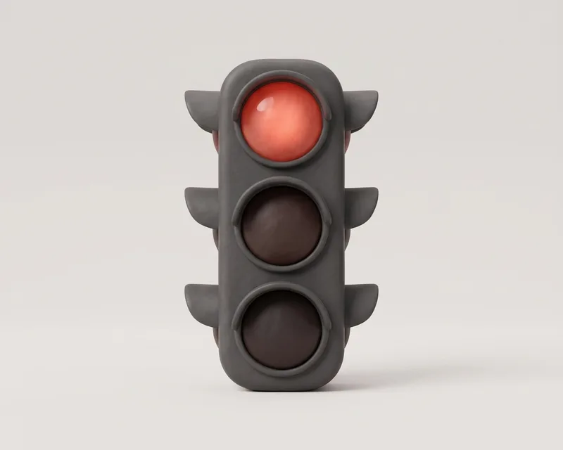 Steady red light