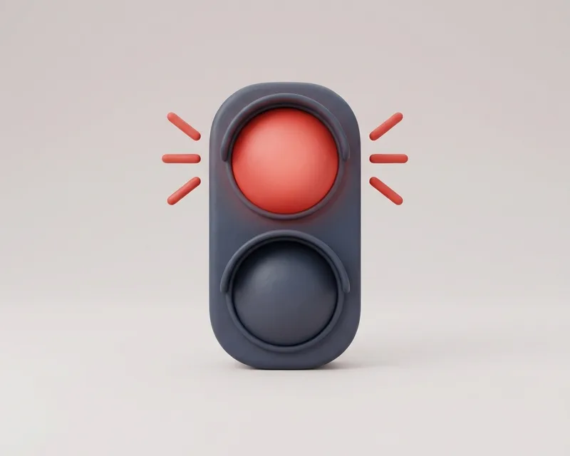 Flashing red light or twin alternating flashing red lights