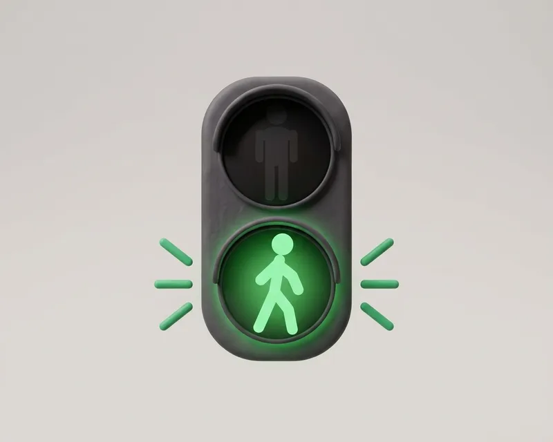 Pedestrian signal: flashing green light