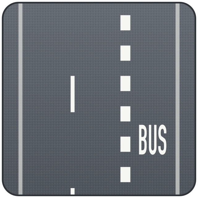 Discontinua ancha (M-1.6 / M-1.7). Separa un carril de cambio de velocidad, de trenzado, reservado (bus, taxi) o para vehículos lentos. Los demás pueden cruzarla para maniobras permitidas, como girar o entrar en un inmueble.