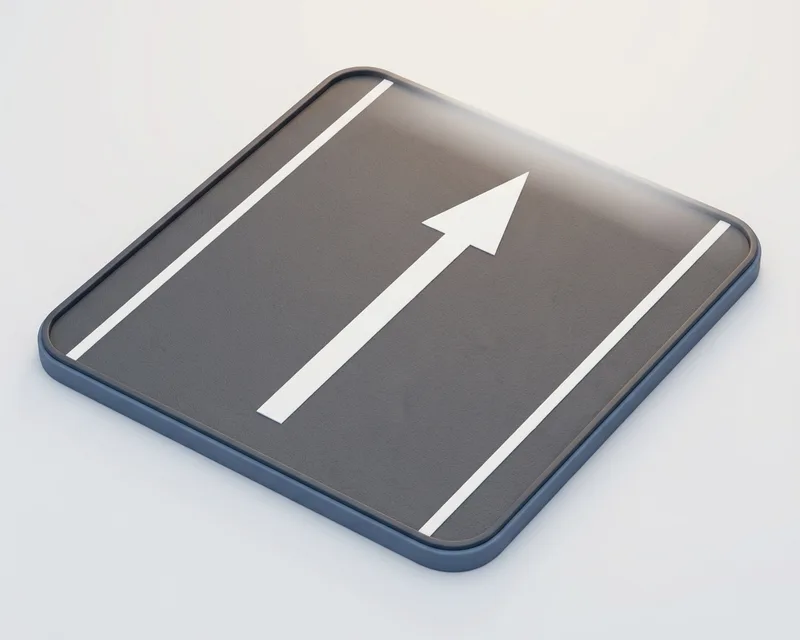 Straight ahead lane arrow
