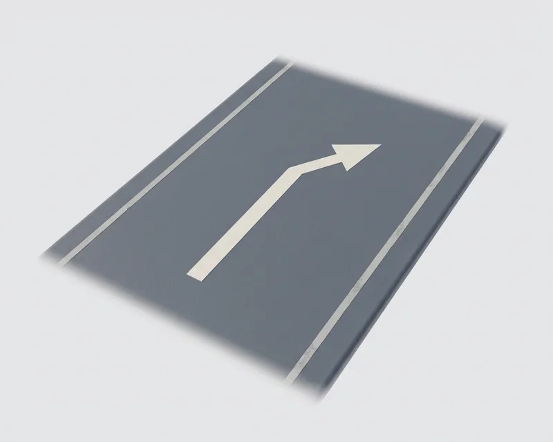 Right turn lane arrow