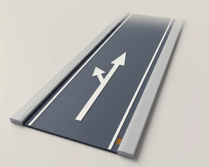 Ahead or turn left arrow