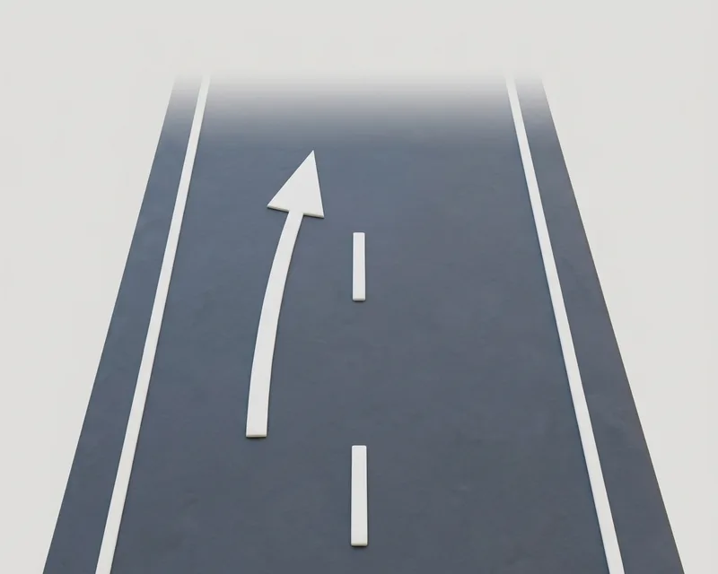 Return arrow road marking