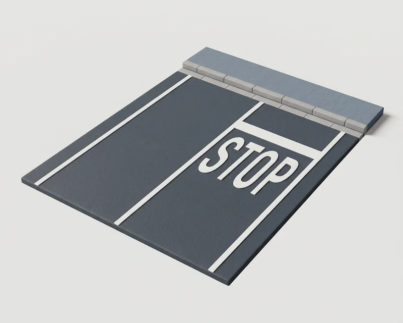 STOP road marking