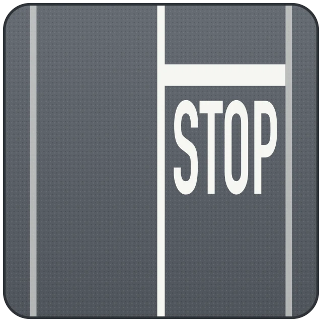 STOP (M-6.3 / M-6.4). Остановиться у линии M-4.1 и уступить. Обязывает только свою полосу.
