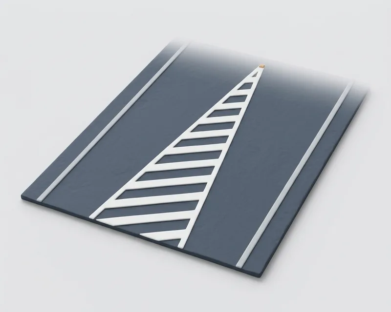 Hatched road markings