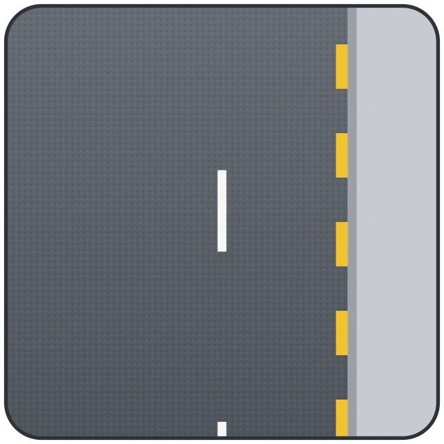 Discontinua amarilla (M-7.7). Prohibido estacionar en todo su recorrido, en ese lado. Parar sí se puede.
