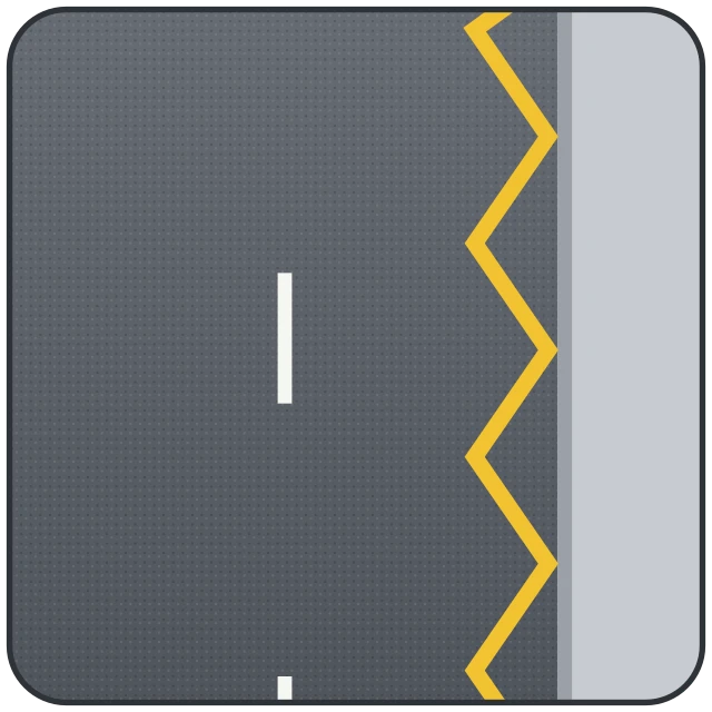 Zigzag amarillo (M-7.9). Prohibido estacionar: zona reservada a una parada breve (autobús, carga y descarga).