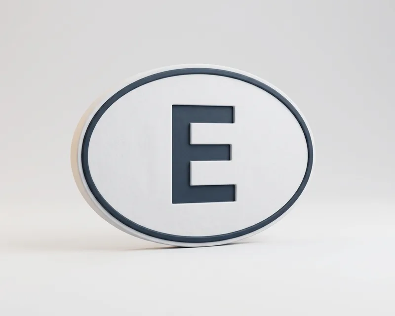 Spanish nationality vehicle plate