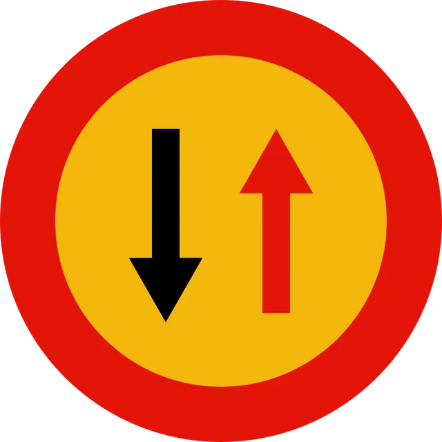 Give way to oncoming traffic (roadworks)