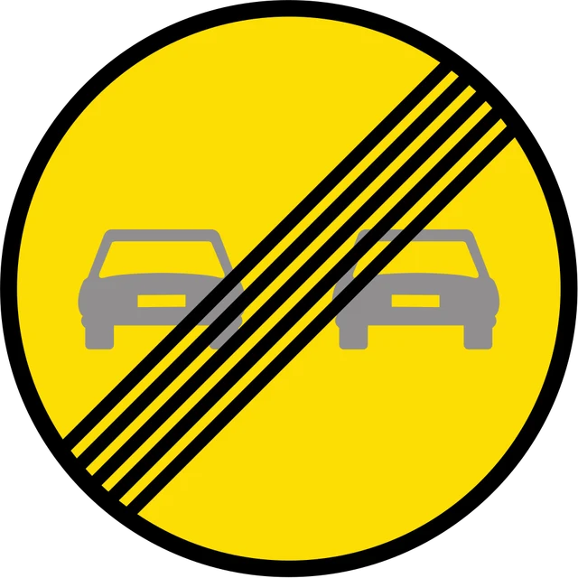 End of overtaking prohibition (roadworks)