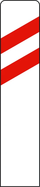 Level crossing or movable bridge countdown marker: two thirds distance (right-hand side)