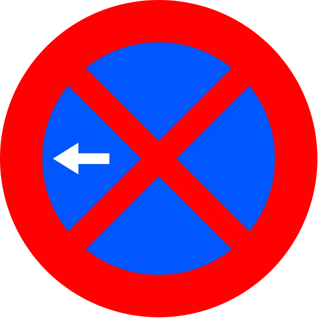 No stopping and no parking in the direction of the arrow