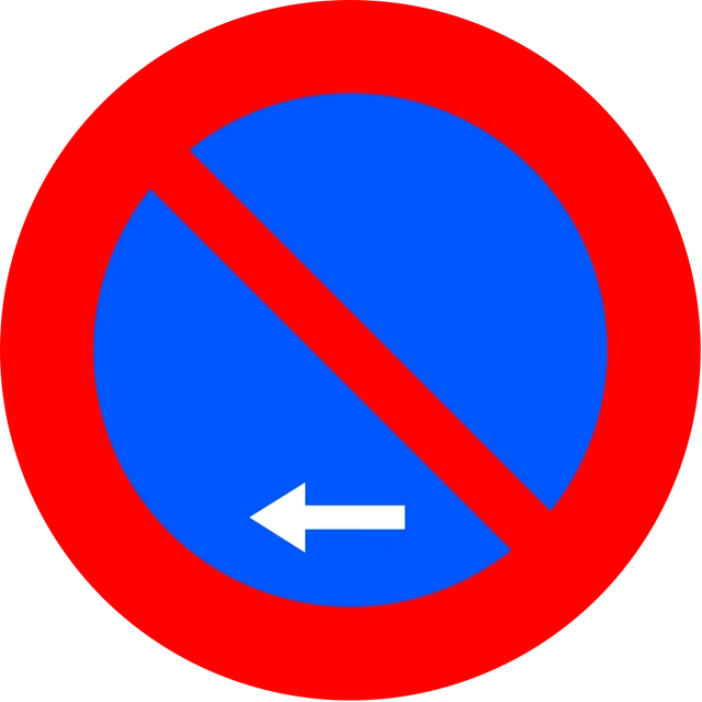No parking in the direction of the arrow
